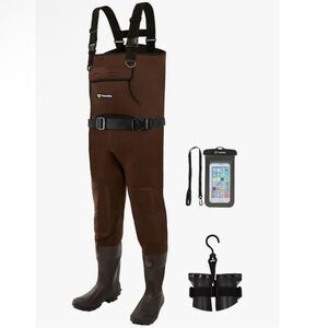 TIDEWE Neoprene Men’s Chest Waders, Cleated Bootfoot, Waterproof, Size 10. NIB!